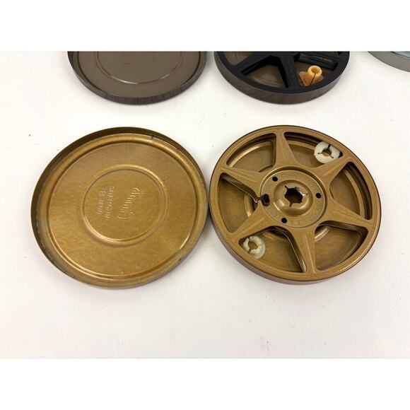 VTG Lot of 5 Round Film Reel Case 8mm Compco Super 8 Empty - Picture 9 of 10